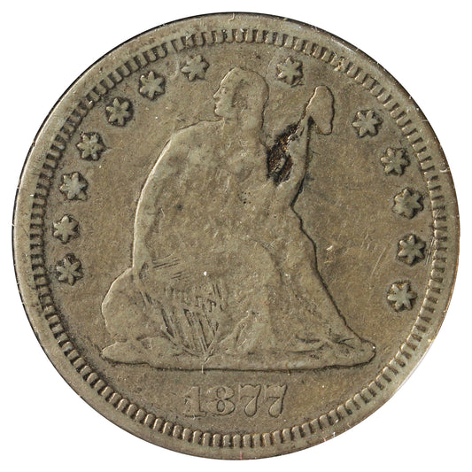 1877 USA Quarter F-VF (F-15) Impaired