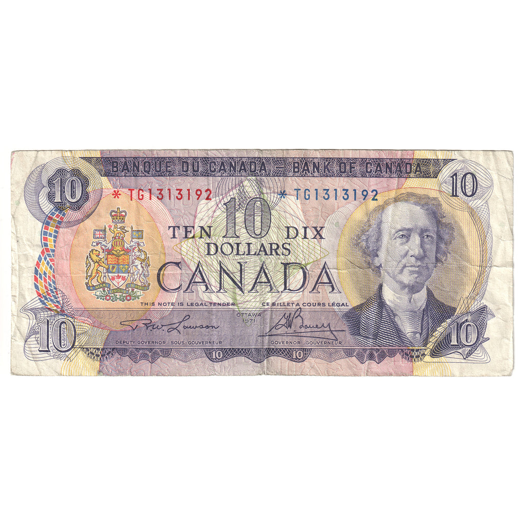 1971 Canada $10 Lawson-Bouey, Replacement, *TJ