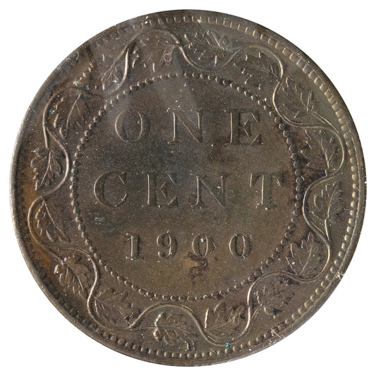 1900H Canada 1-cent AU-UNC (AU-55) Cleaned