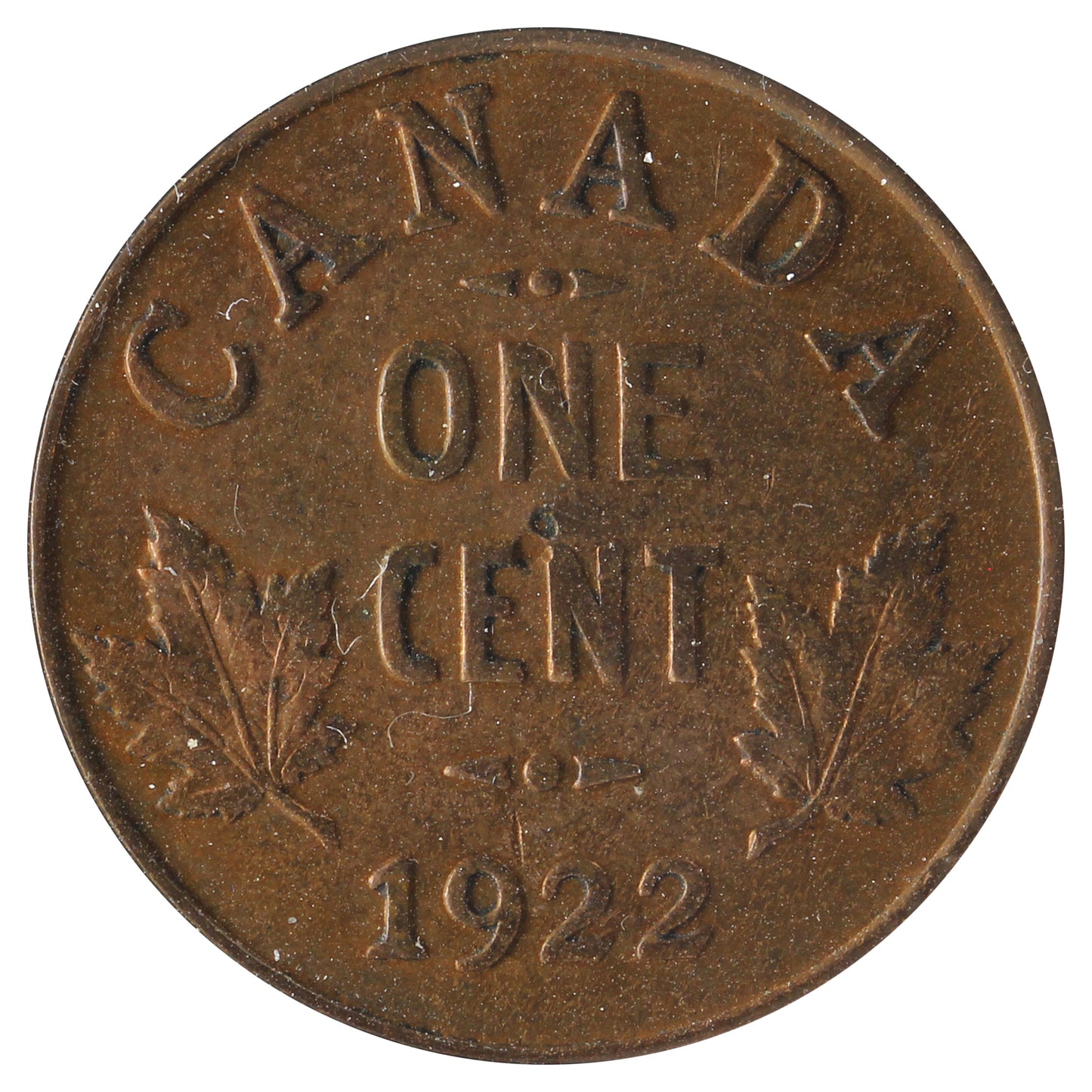 1922 Canada 1-cent Very Fine (VF-20) Impaired