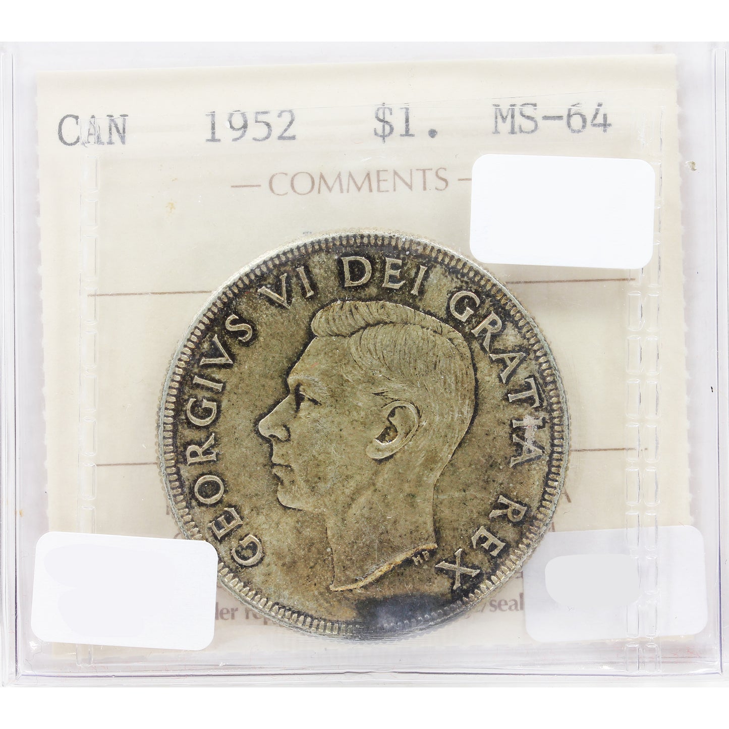 1952 WL Canada Dollar ICCS Certified MS-64