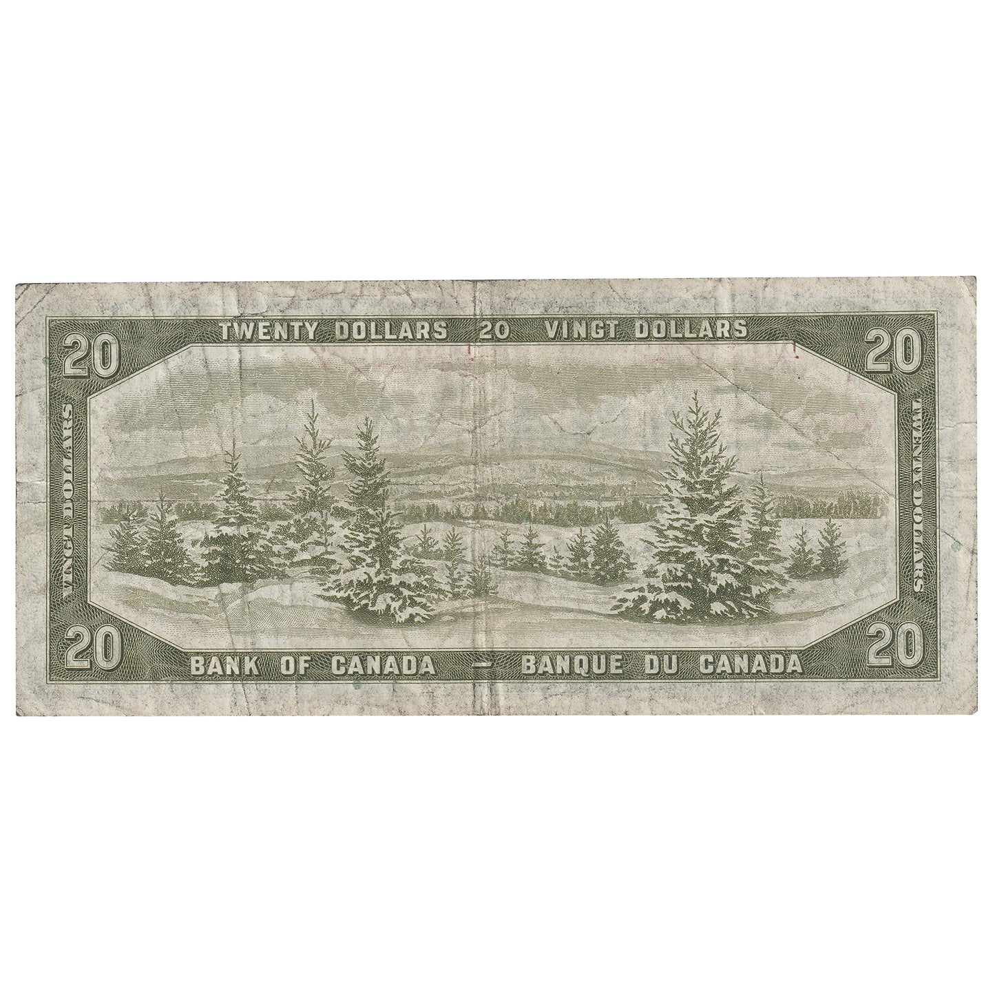 BC-33b 1954 Canada $20 Beattie-Coyne, Devil's Face, D/E, VF