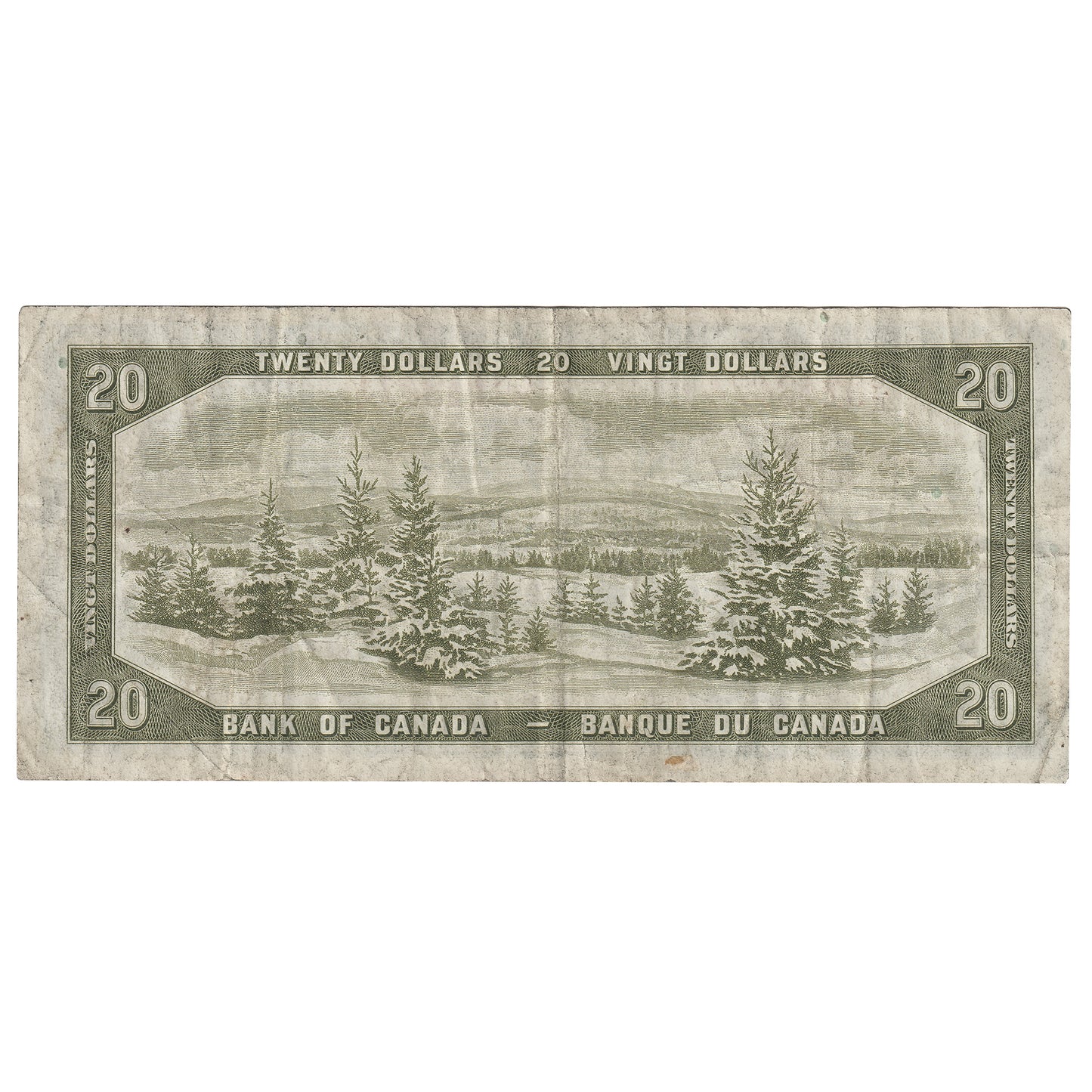 BC-33b 1954 Canada $20 Beattie-Coyne, Devil's Face, C/E, VF