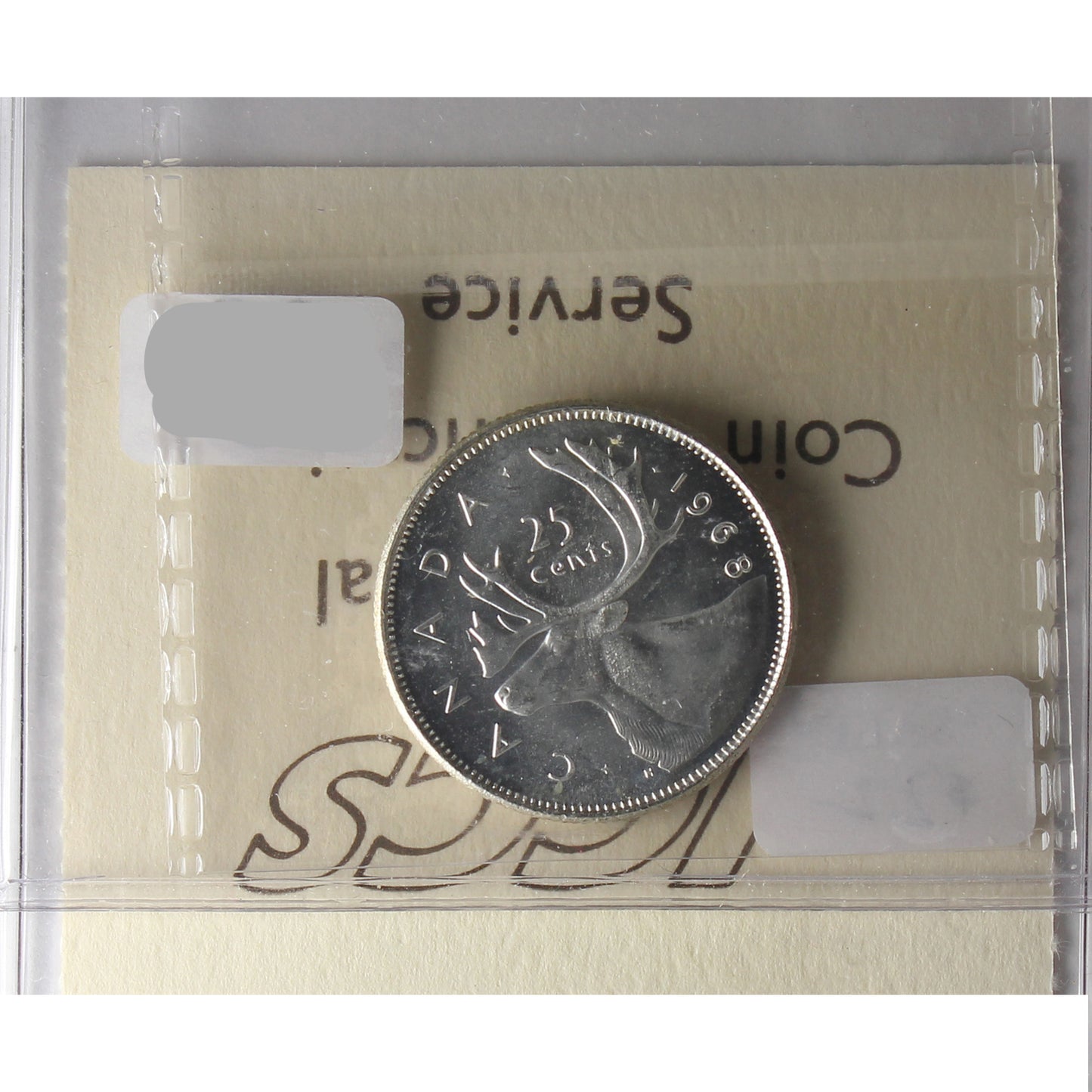 1968 Canada 25-Cents ICCS Certified MS-64 Heavy Cameo