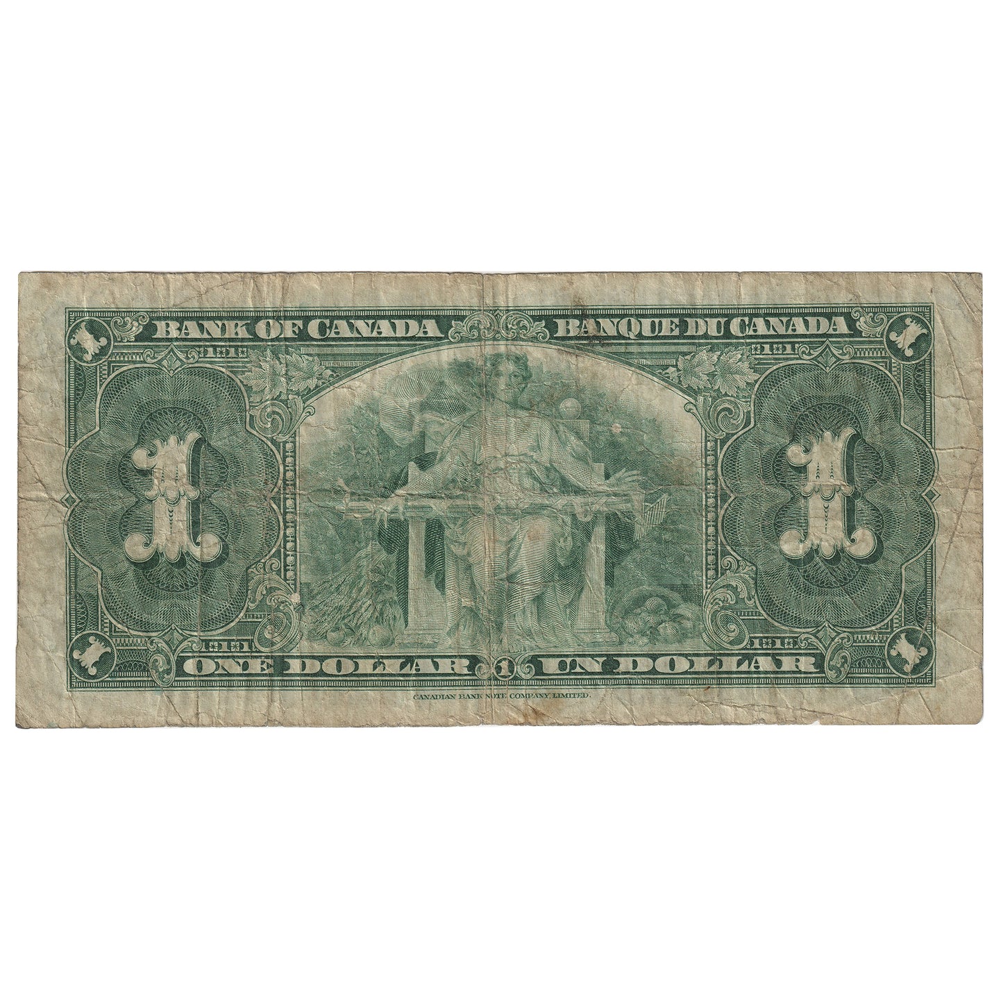 BC-21a 1937 Canada $1 Osborne-Towers, B/A, VG-F (Tear)