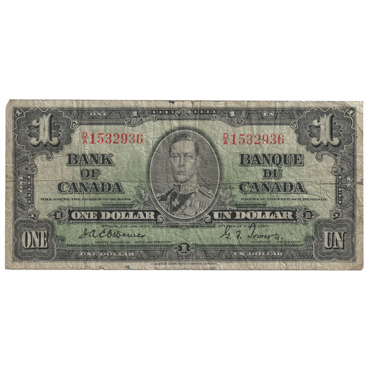 BC-21a 1937 Canada $1 Osborne-Towers, D/A