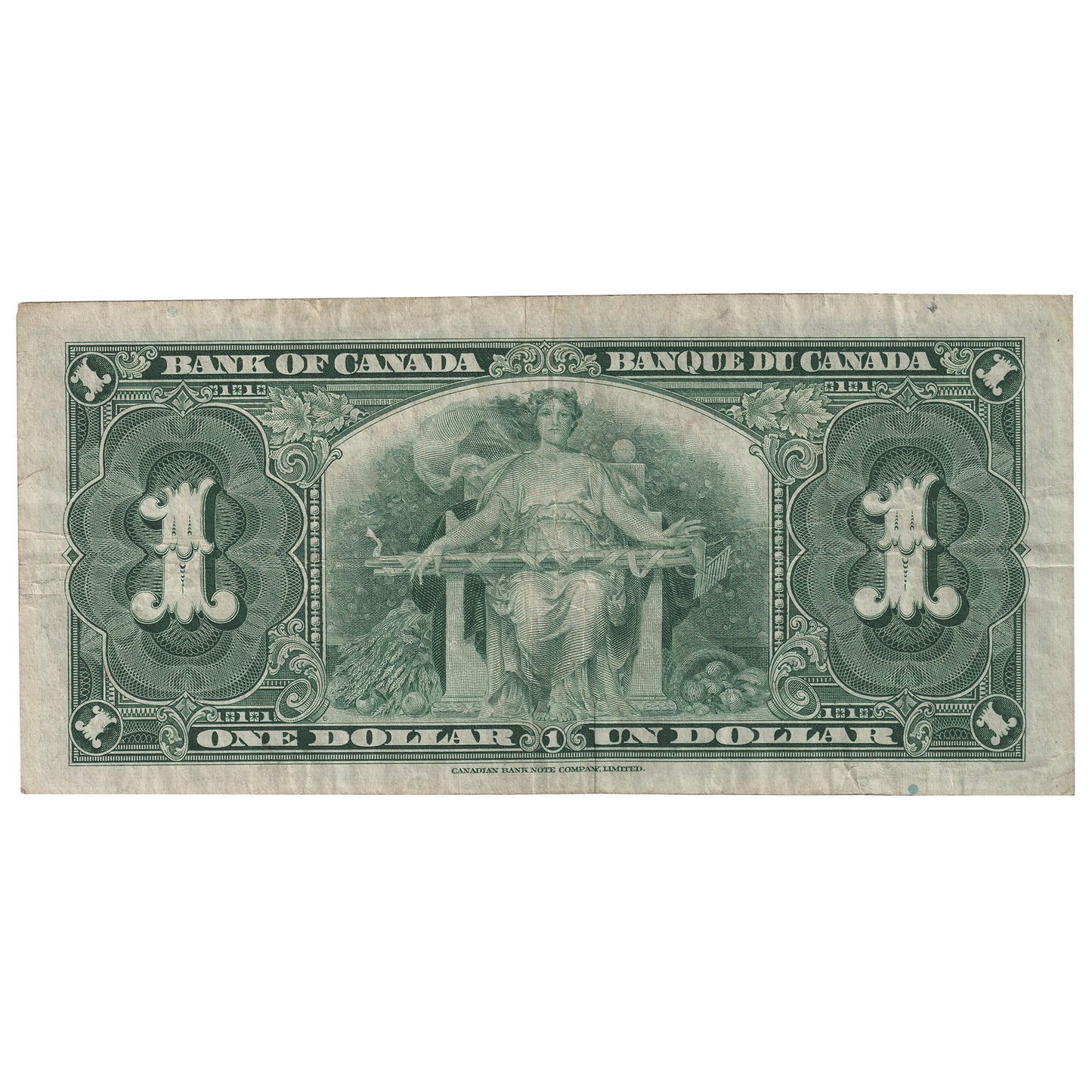 BC-21a 1937 Canada $1 Osborne-Towers, C/A, VF (Holes)