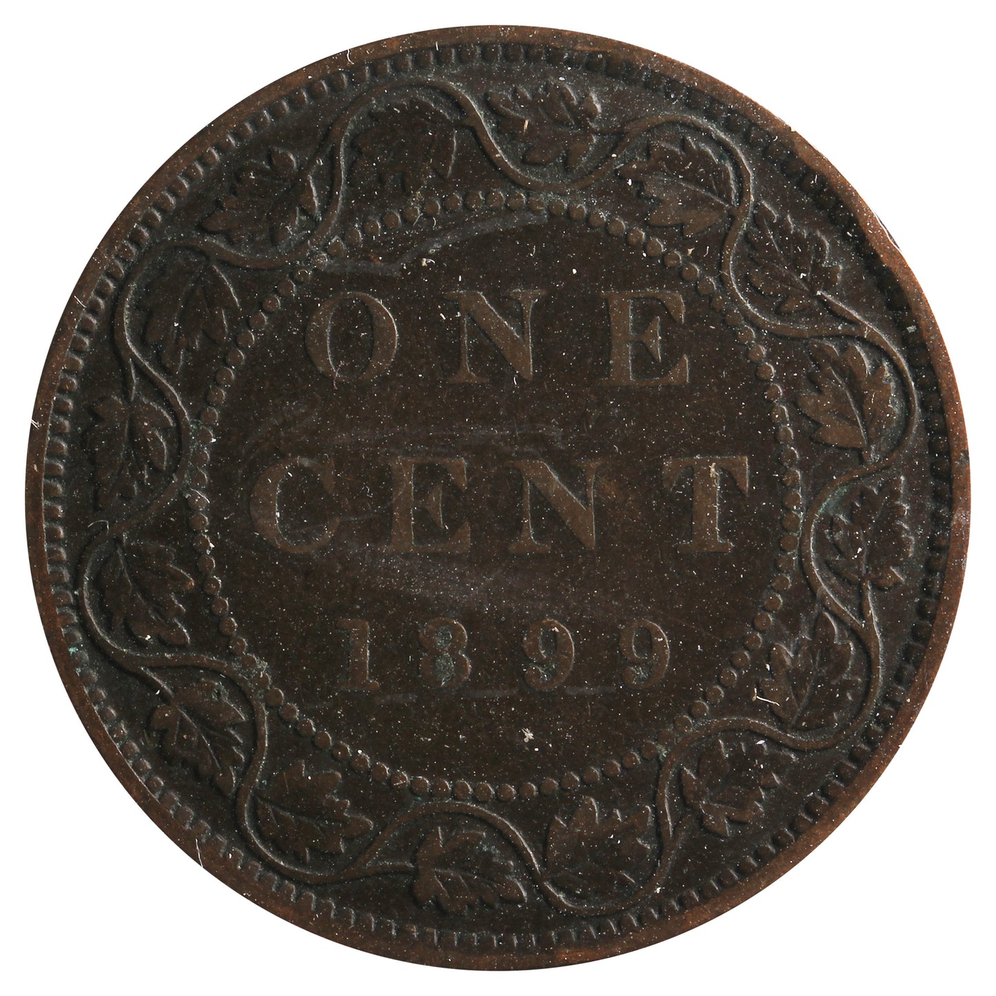 1899 Canada 1-Cent Fine (F-12) Scratched, Cleaned or Impaired