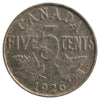 1926 Far 6 Canada 5-Cents VG-F (VG-10) Scratched