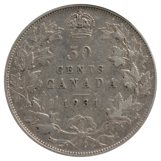 1931 Canada 50-Cents Fine (F-12) Impaired