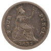 1837 Great Britain 4 Pence Very Fine (VF-20) Impaired