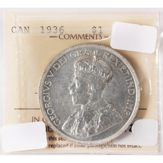 1936 Canada Dollar ICCS Certified MS-63