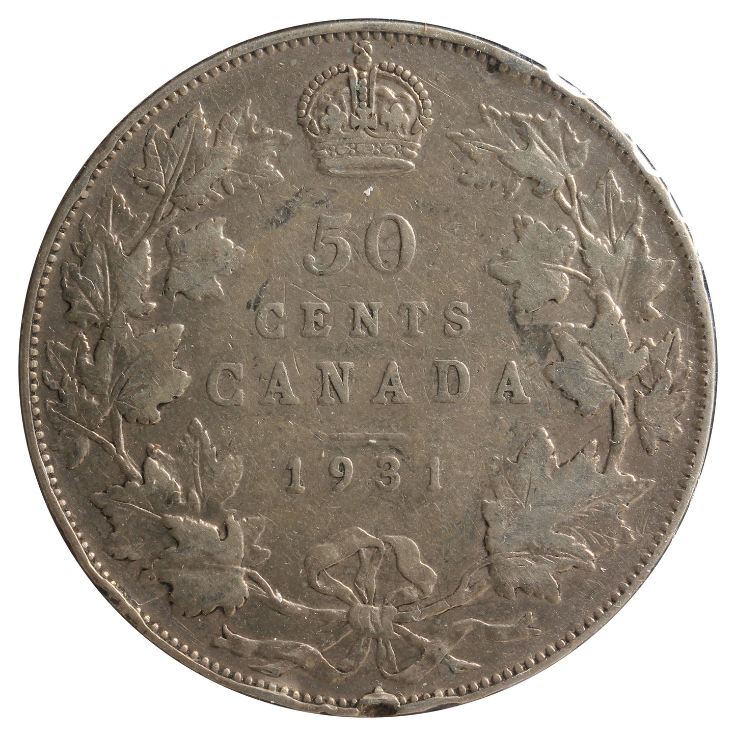 1931 Canada 50-cents VG-F (VG-10) Impaired