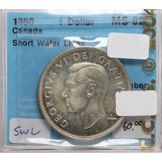 1950 SWL Canada Dollar CCCS Certified MS-62