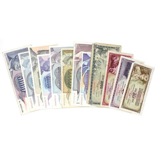 Lot of 12x Different Yugoslavia Banknotes, Circ. (Sold As Is)