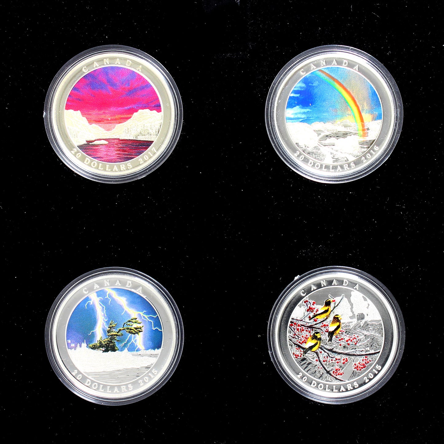 2015-2017 Canada $20 Silver Weather Phenomenon Series 4 Coin Set (Impaired) No Tax