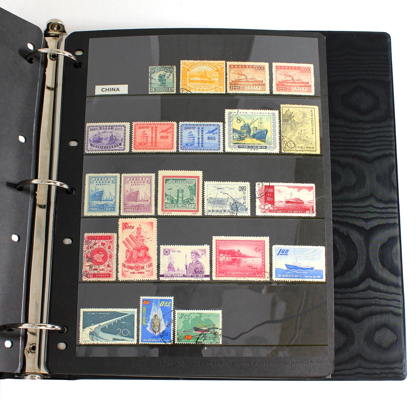 100+ World Stamps in Block Stamp Album