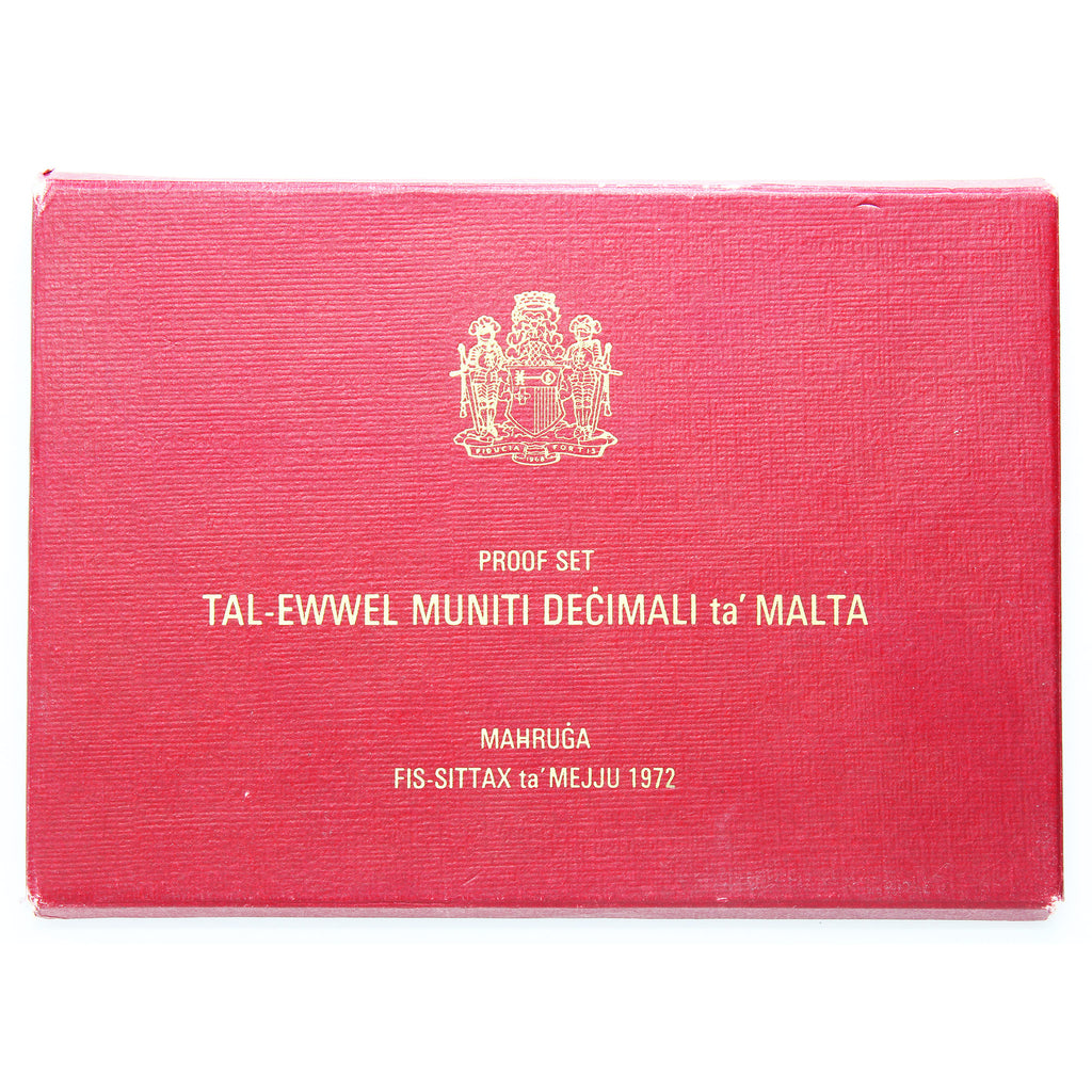 1972 Malta First Decimal Coins of Malta Proof Set (Impaired)