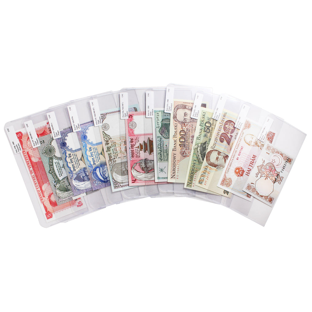 Lot of 12x Various World Banknotes, UNC, 12Pcs.