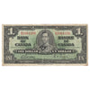 1937 Canada $1 Gordon-Towers, F-VF (Impaired)