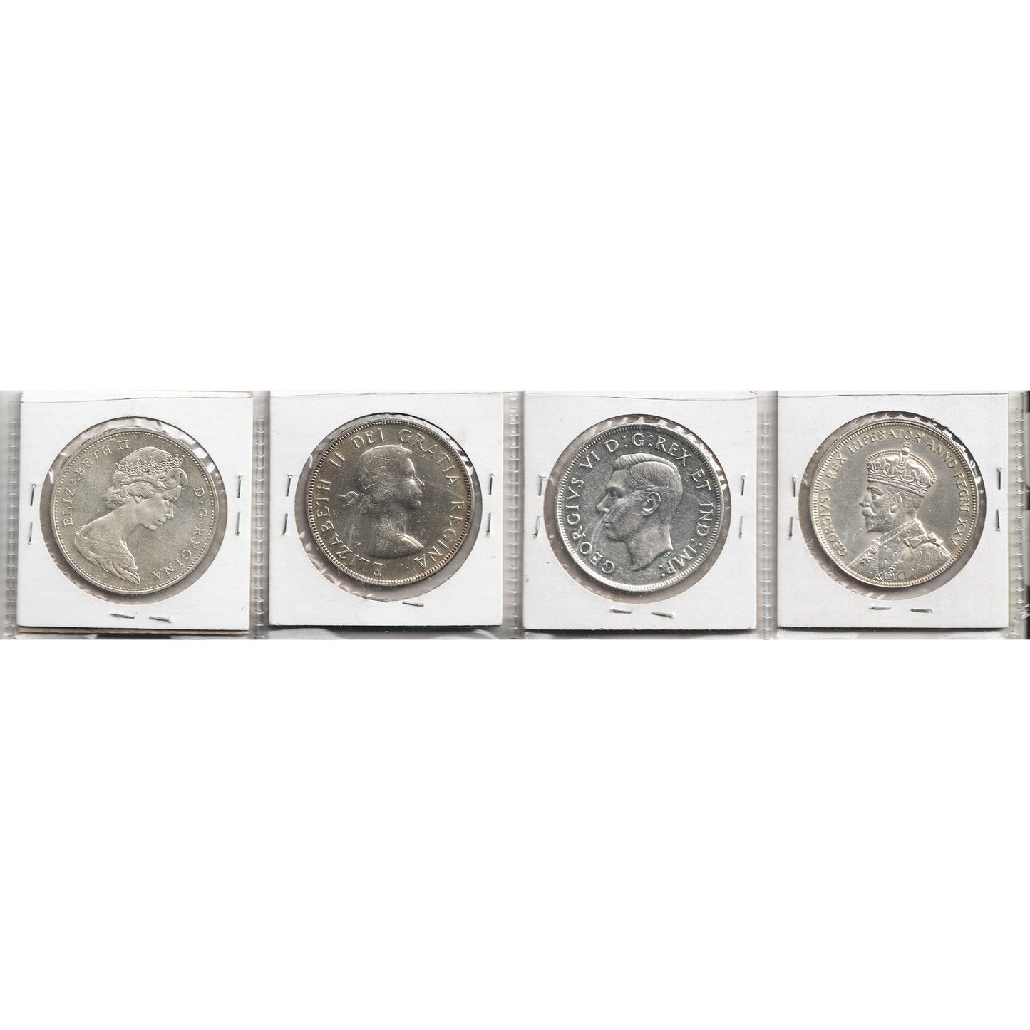 Lot of 4x 1935-1965 Canada Dollar, EF to BU, 4Pcs. (Impaired)