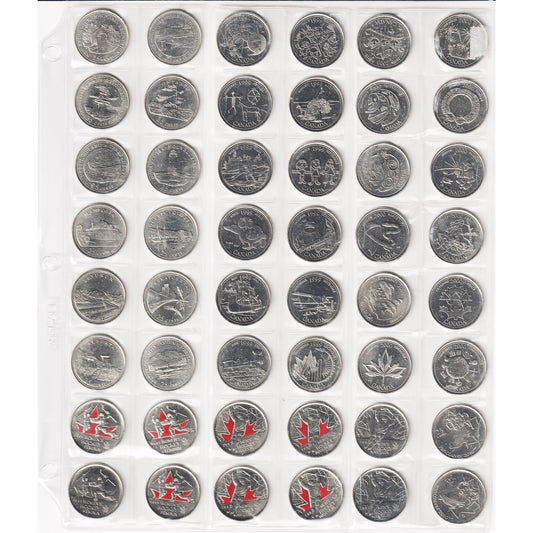 Lot of 119x Canada Commemorative 25-cents, 119Pcs.