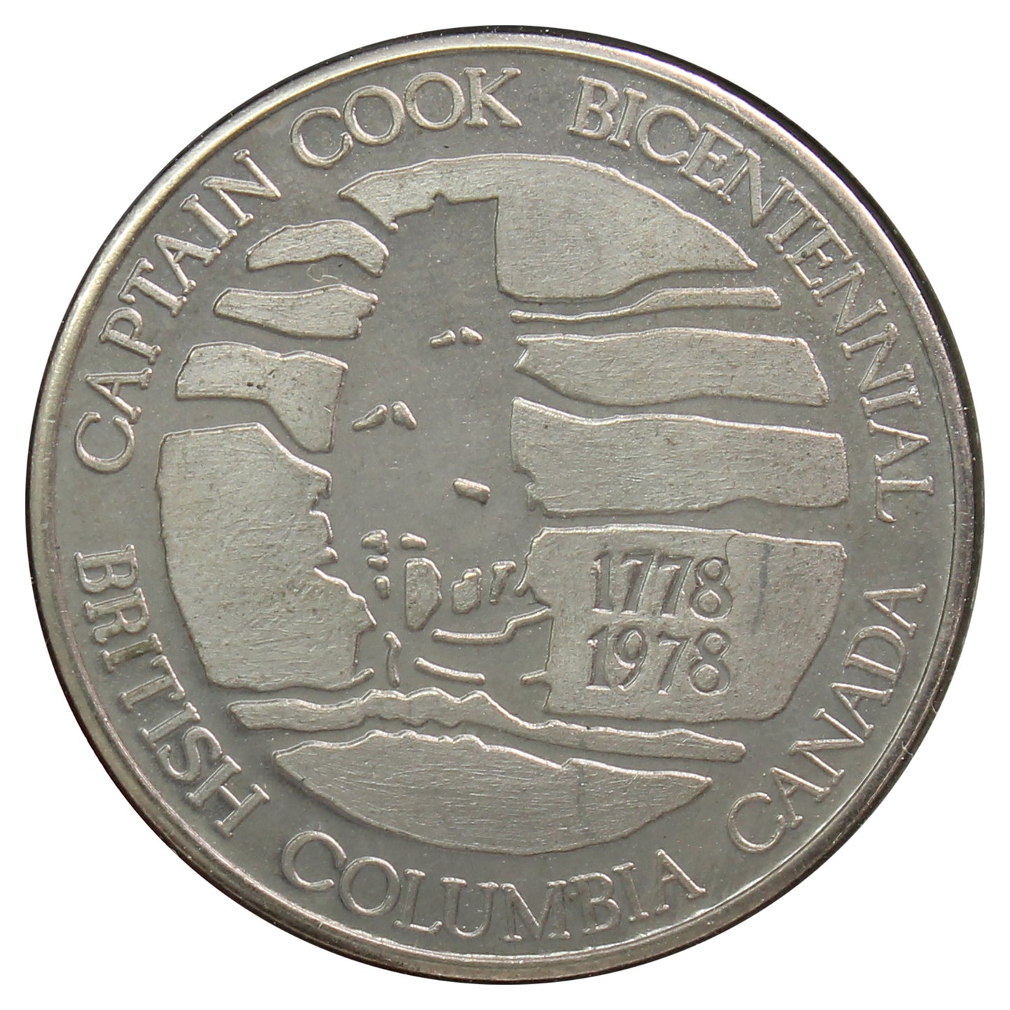 1978 British Columbia Clipper Torrens Ship Sea Festival Dollar Token