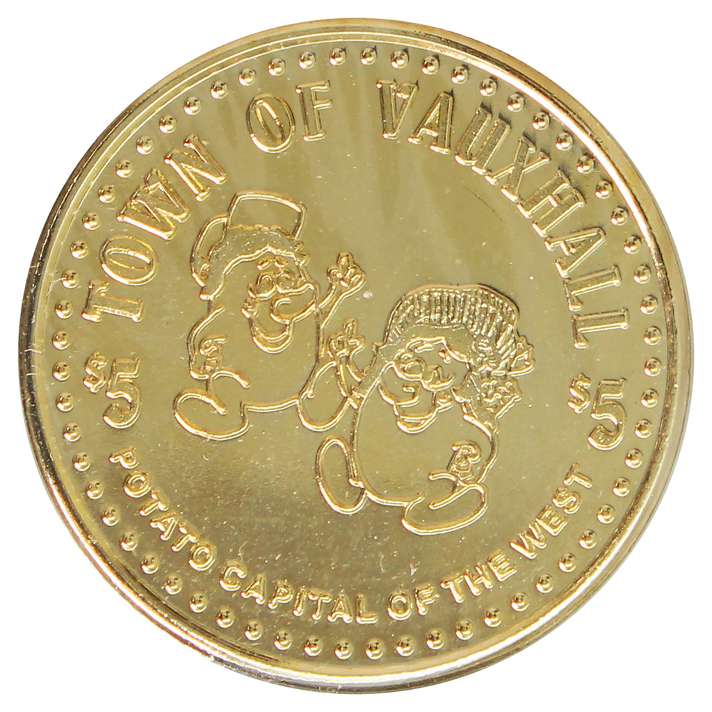 2005 Town of Vauxhall, Alberta Centennial Gold Plated Token