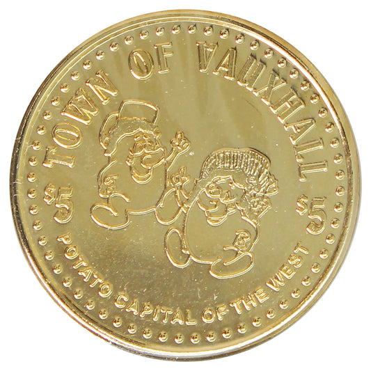 2005 Town of Vauxhall, Alberta Centennial Gold Plated Token