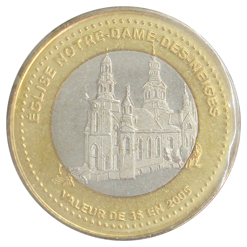 2005 Les Basques, QC-Trois-Pistoles $3 Token (Notre Dame Church)