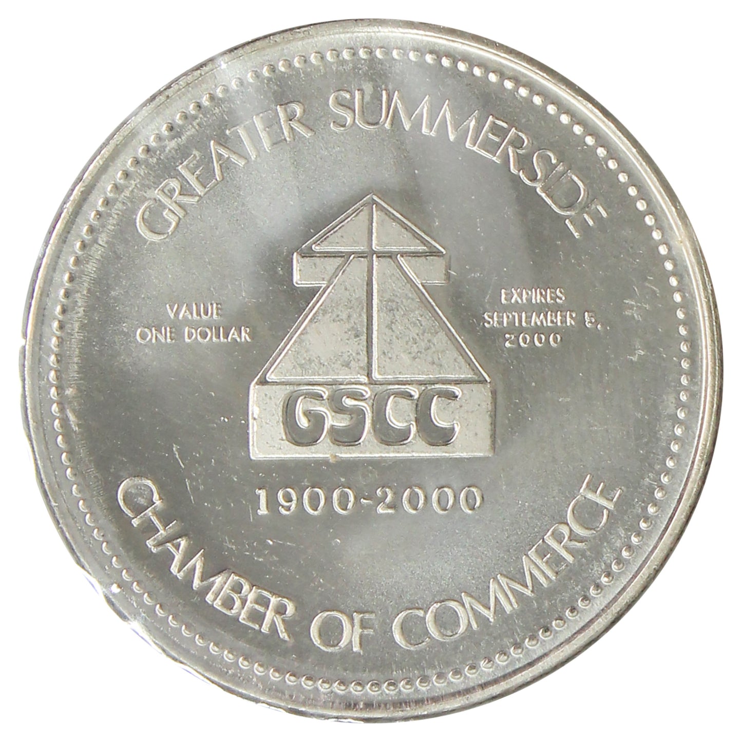 2000 Summerside, PEI - Bridging the century Trade Dollar Token