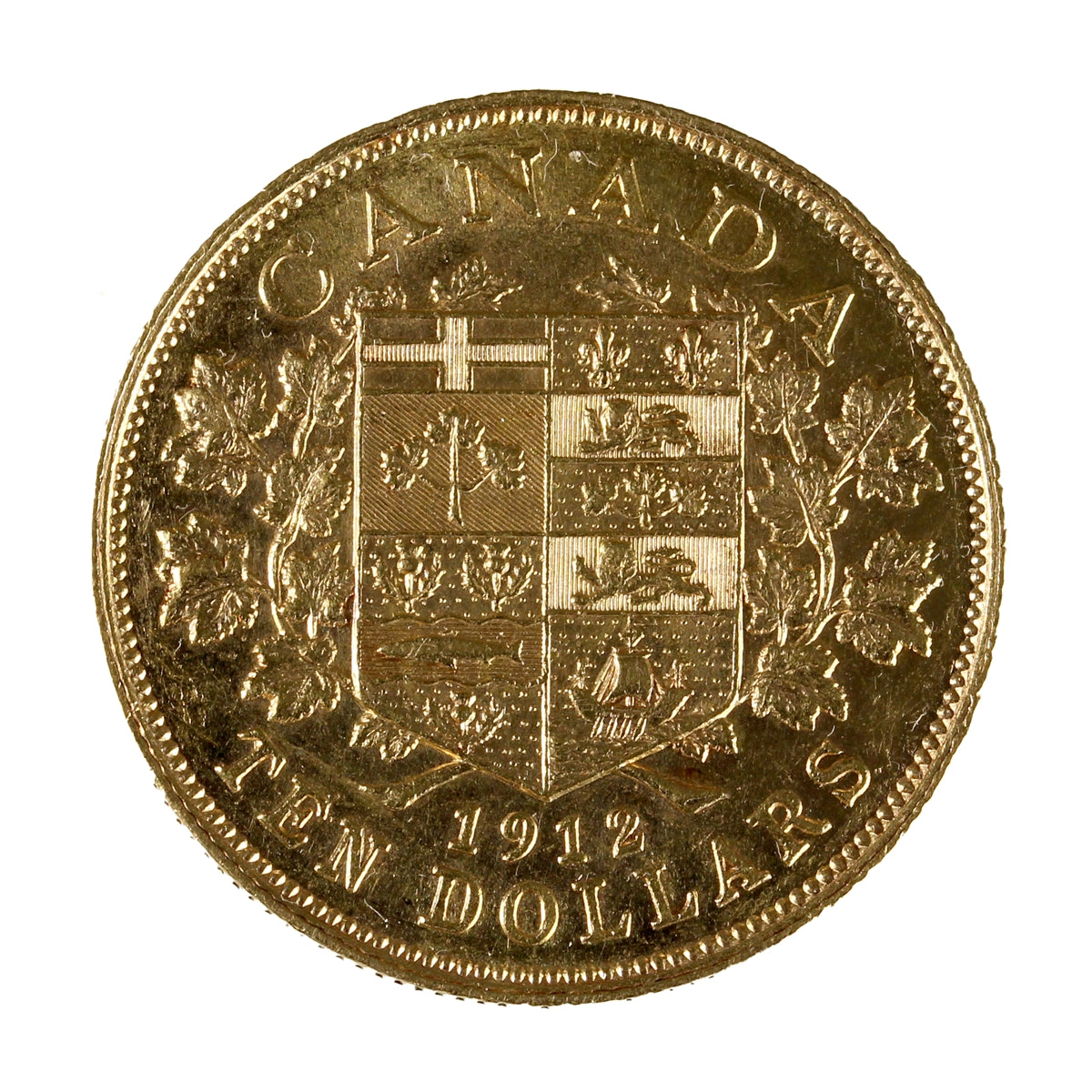 1912 Canada $10 Gold Extra Fine (EF-40)