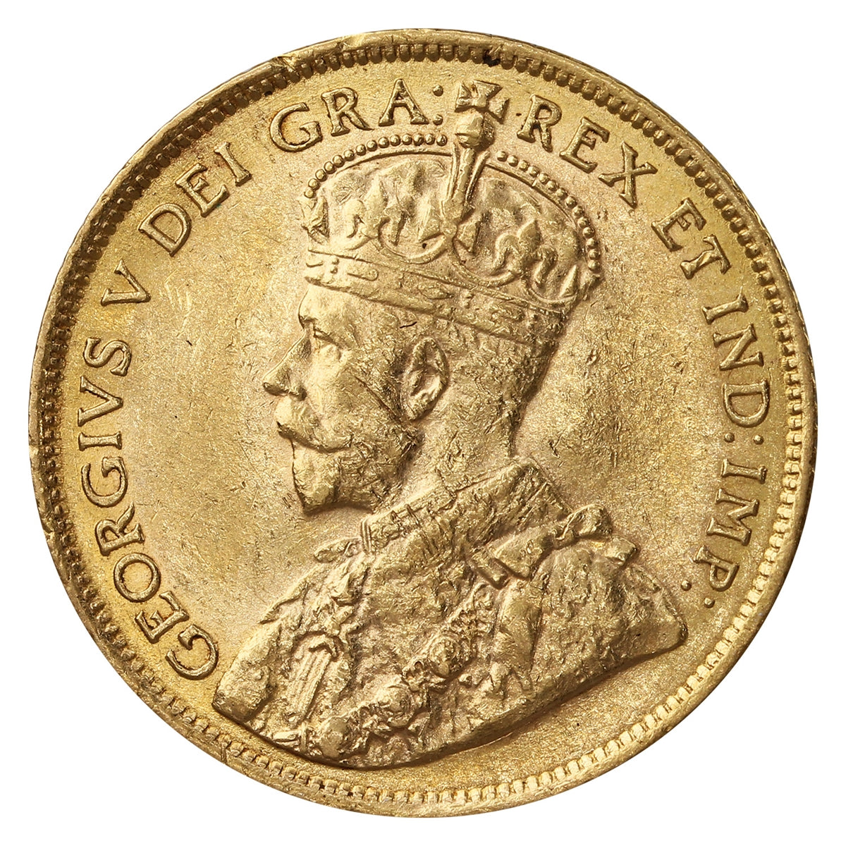 1914 Canada $5 Gold EF-AU (EF-45) $