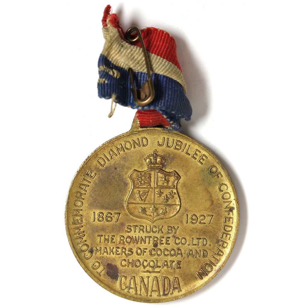 1927 Rowntree Chocolate Diamond Jubilee of Confederation Medal (Spots)