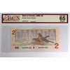 BC-55c 1986 Canada $2 Bonin-Thiessen, CBI BCS Certified GUNC-65 Original