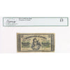 DC-1c 1870 Dominion 25-cent Shinplaster, D-H, Plain Series, Legacy Certified F-15