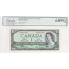 BC-29a 1954 Canada $1 Coyne-Towers, Devil's Face, B/A, Legacy Certified CUNC-64 PPQ