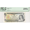 BC-46a-i 1973 Canada $1 Lawson-Bouey, Three Letter, ALM PCGS Certified EF-45 PPQ