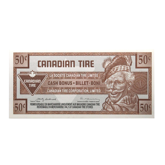 S15-E-00 1992 Canadian Tire Coupon 50 Cents Uncirculated