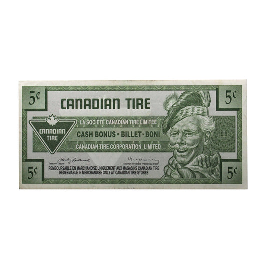 S15-Ba-90 Replacement 1992 Canadian Tire Coupon 5 Cents EF-AU