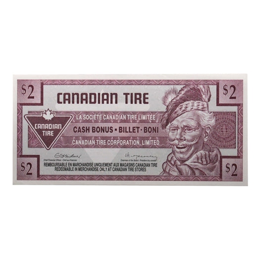 S16-Ga-90 Replacement 1992 Canadian Tire Coupon $2.00 Uncirculated