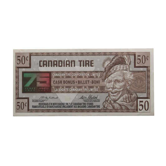 S18-Ea-175 Replacement 1996 Canadian Tire Coupon 50 Cents VF-EF