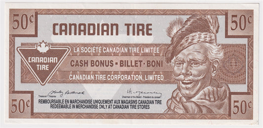 S15-Ea-90 Replacement 1992 Canadian Tire Coupon 50 Cents Almost Uncirculated