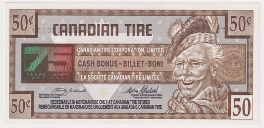 S18-Ea-175 Replacement 1996 Canadian Tire Coupon 50 Cents Uncirculated