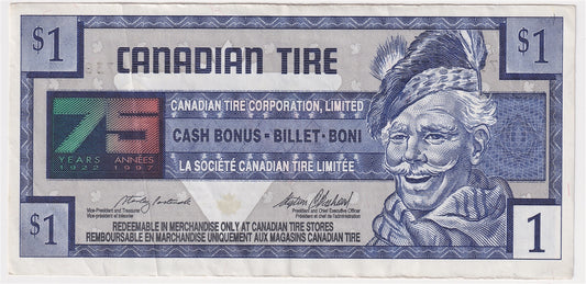 S18-Fa-175 Replacement 1996 Canadian Tire Coupon $1.00 VF-EF