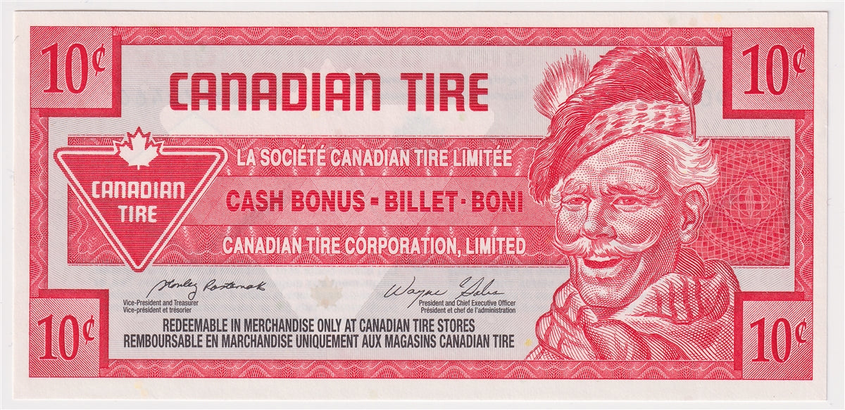 S27-Ca02-90 Replacement 2002 Canadian Tire Coupon 10 Cents Uncirculated