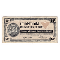 S3-E-V 1972 Canadian Tire Coupon 50 Cents Very Fine (Ink)