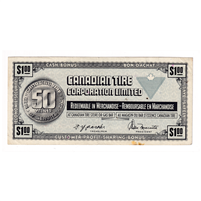 S3-F-W 1972 Canadian Tire Coupon $1.00 VF=EF (Stained)