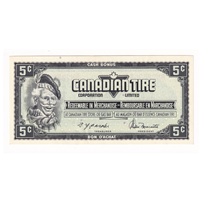 S4-B-BN 1974 Canadian Tire Coupon 5 Cents AU-UNC