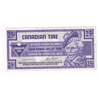 S17-Da-*0 Replacement 1992 Canadian Tire Coupon 25 Cents Very Fine